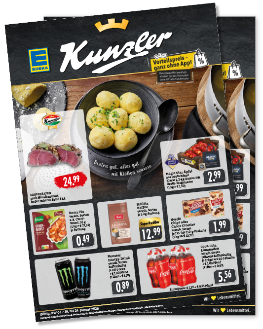 Edeka-Kunzler. Vorteilsangebote auch ganz ohne App!