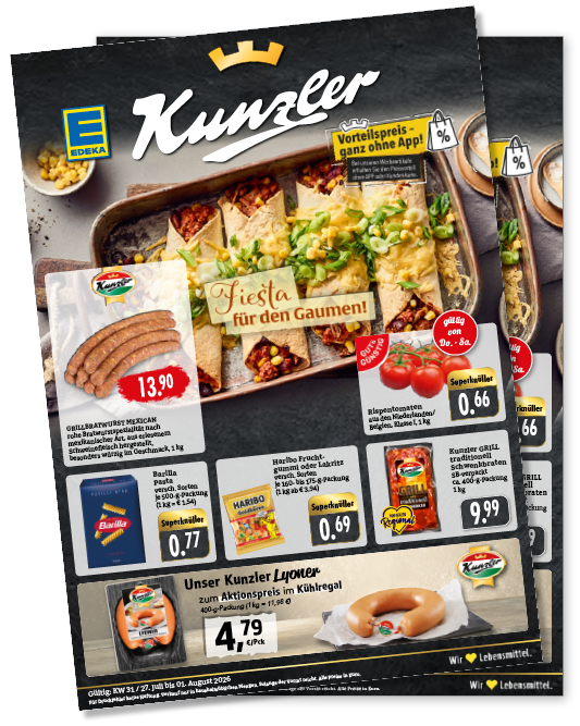 EDEKA_Kunzler, Vorteilspreis ganz ohne App. Wochenangebote KW31